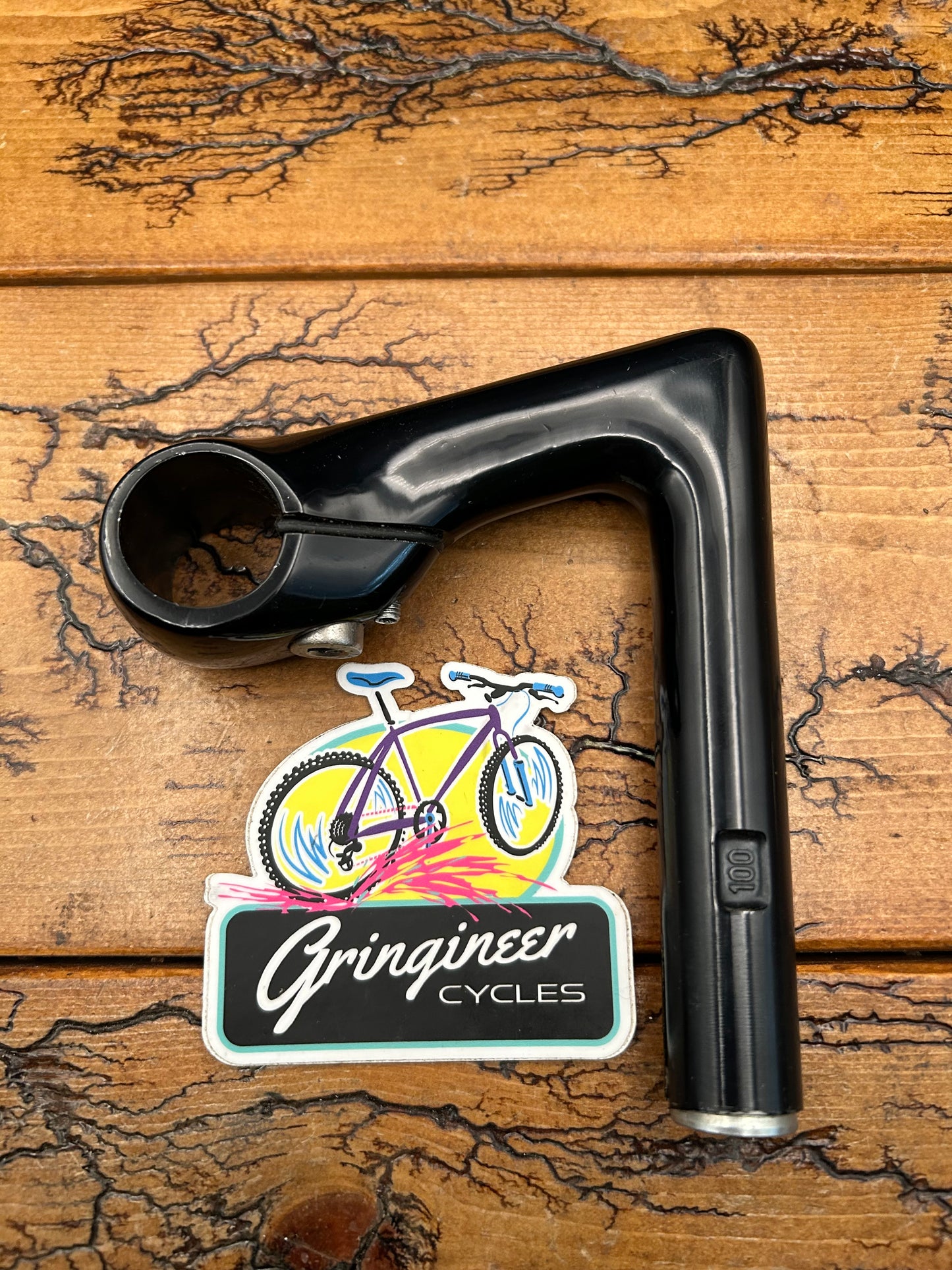 3TTT 100mm Black 25.4mm 1 Inch Quill Stem