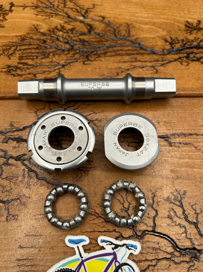 Suntour Superbe 70x115mm Italian Threaded Square Taper Bottom Bracket