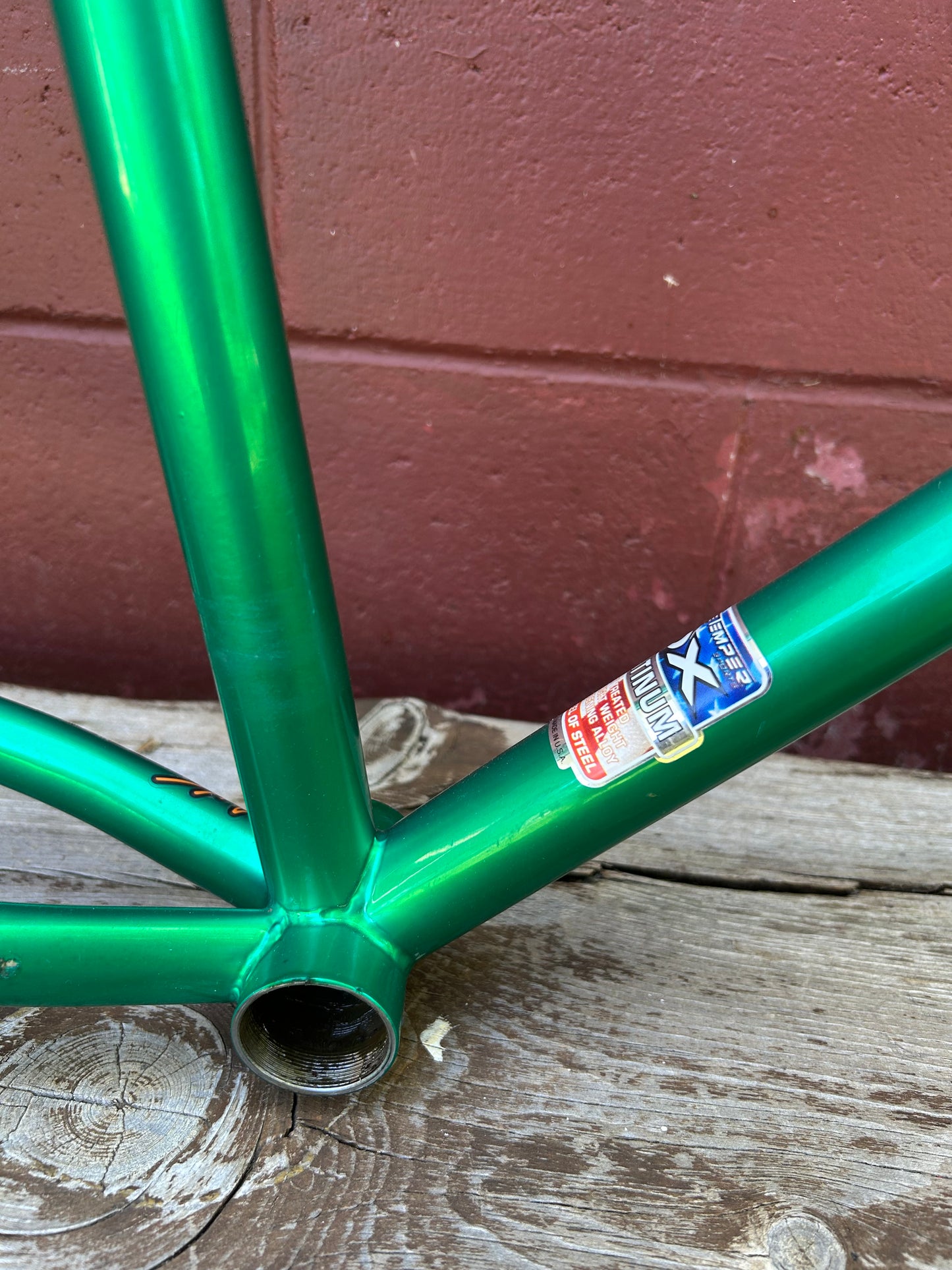 51cm Kelly Cyclocross Green Frameset With Stem
