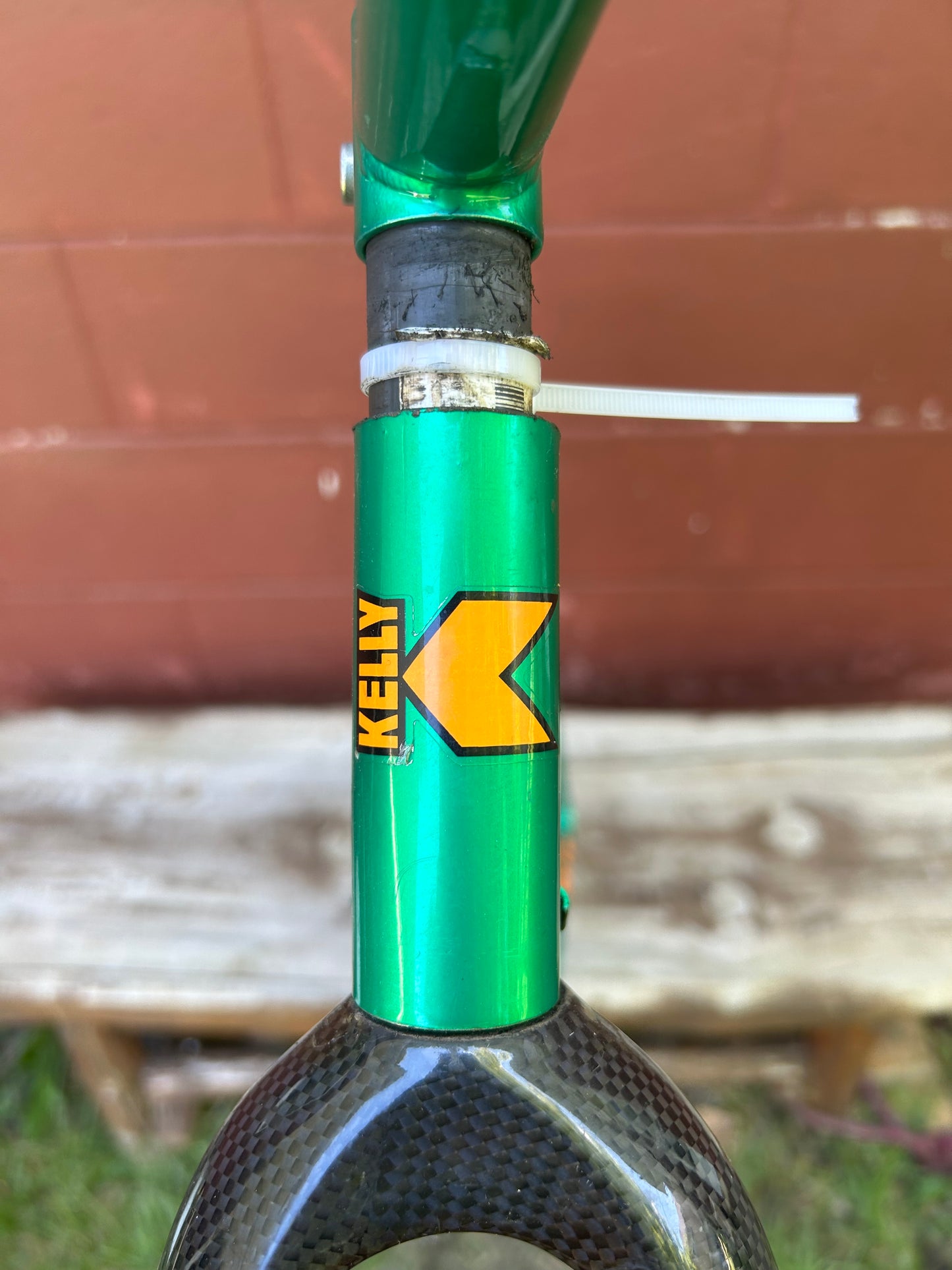 51cm Kelly Cyclocross Green Frameset With Stem