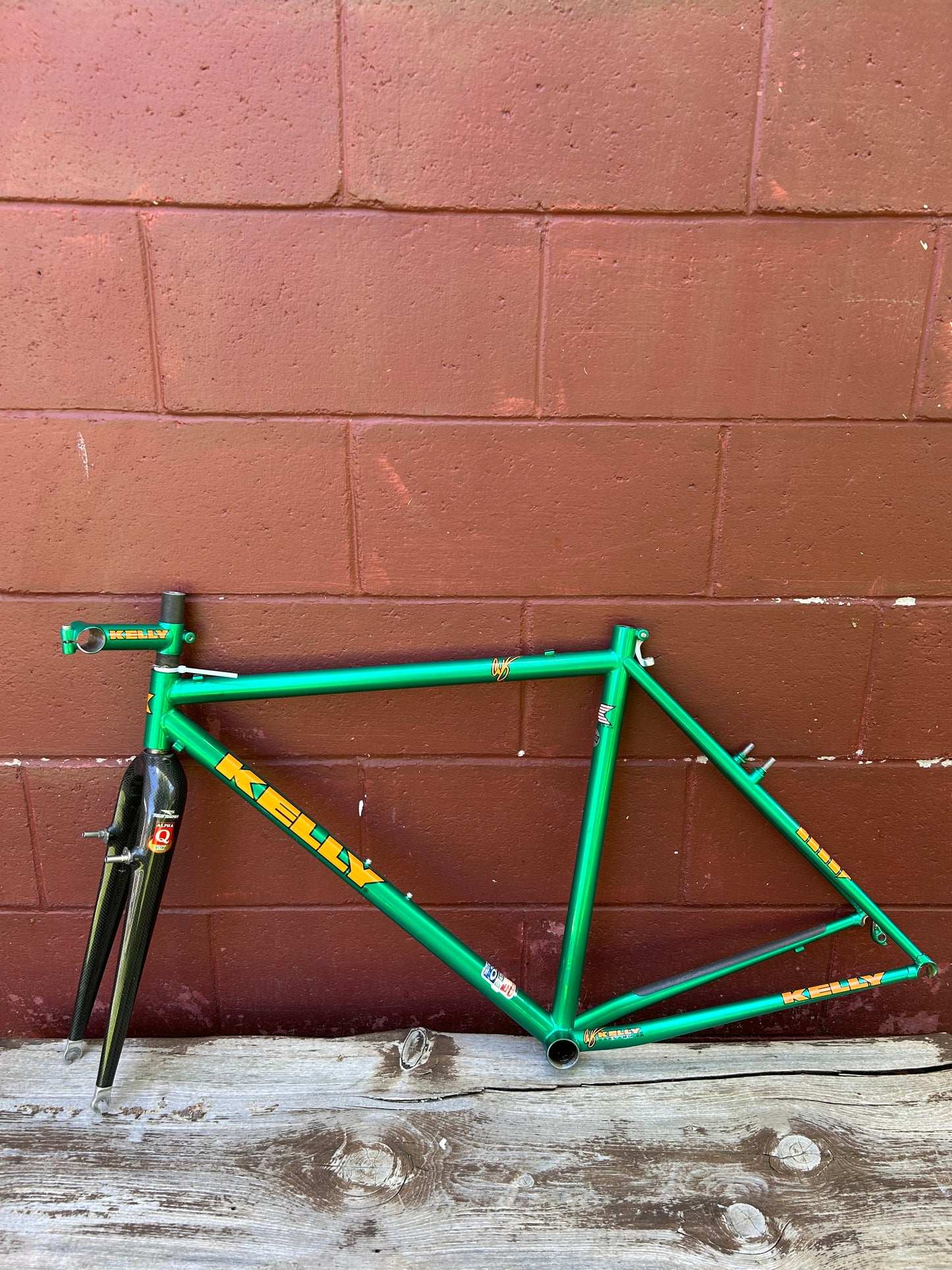 51cm Kelly Cyclocross Green Frameset With Stem