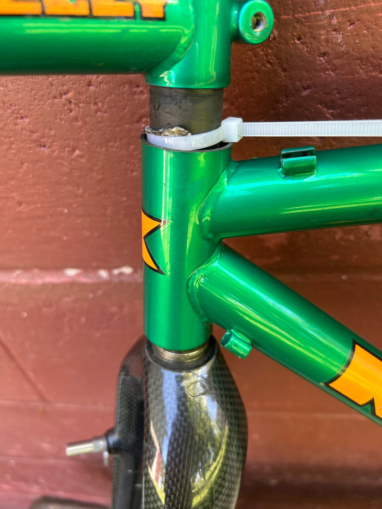 51cm Kelly Cyclocross Green Frameset With Stem
