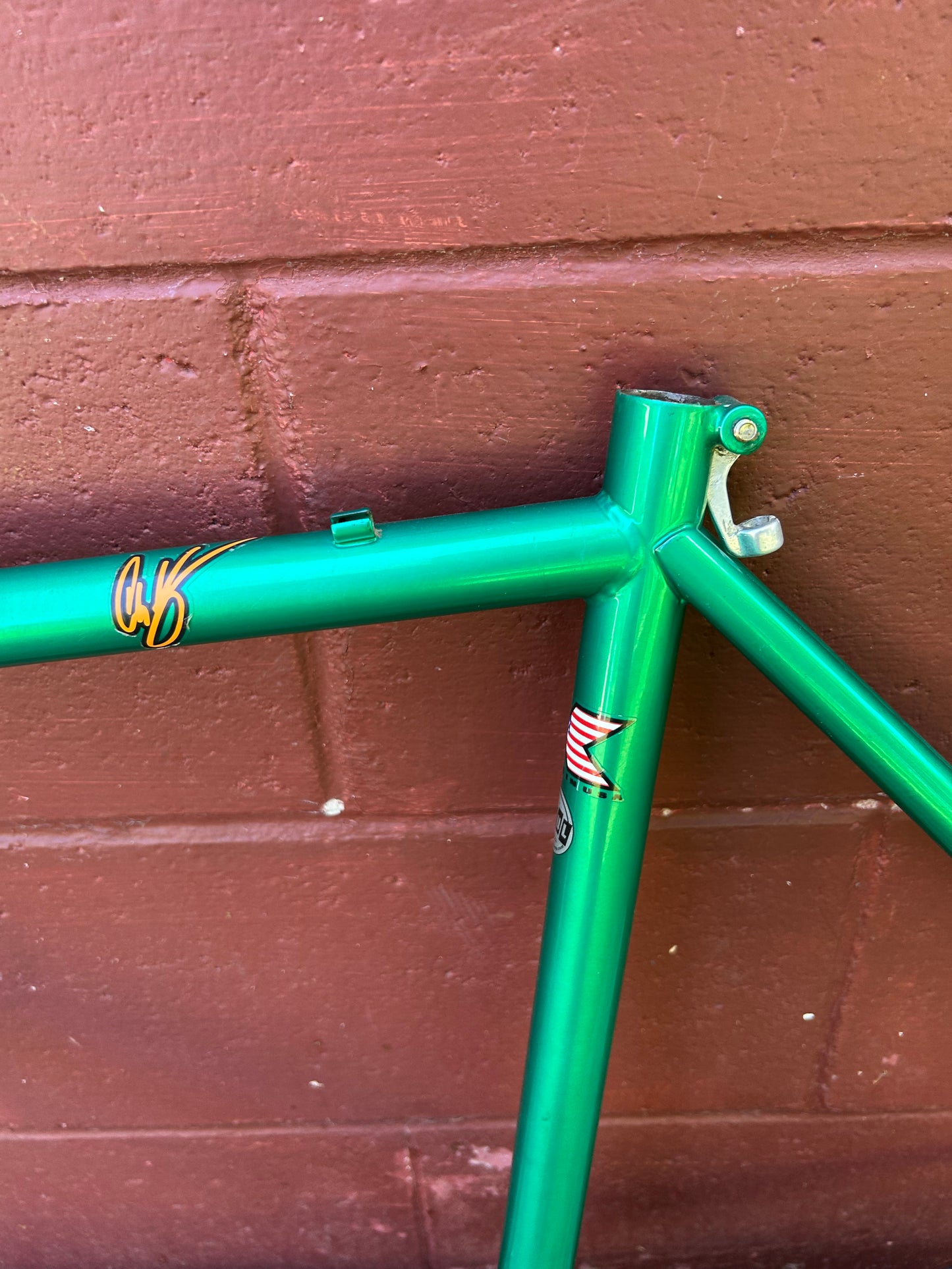 51cm Kelly Cyclocross Green Frameset With Stem