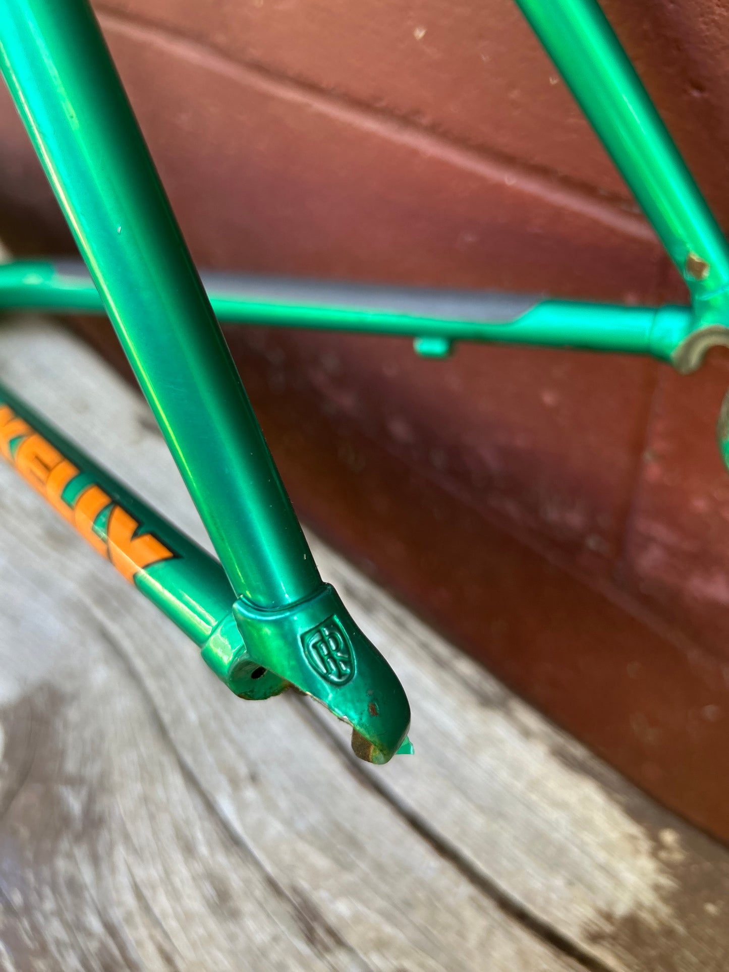 51cm Kelly Cyclocross Green Frameset With Stem