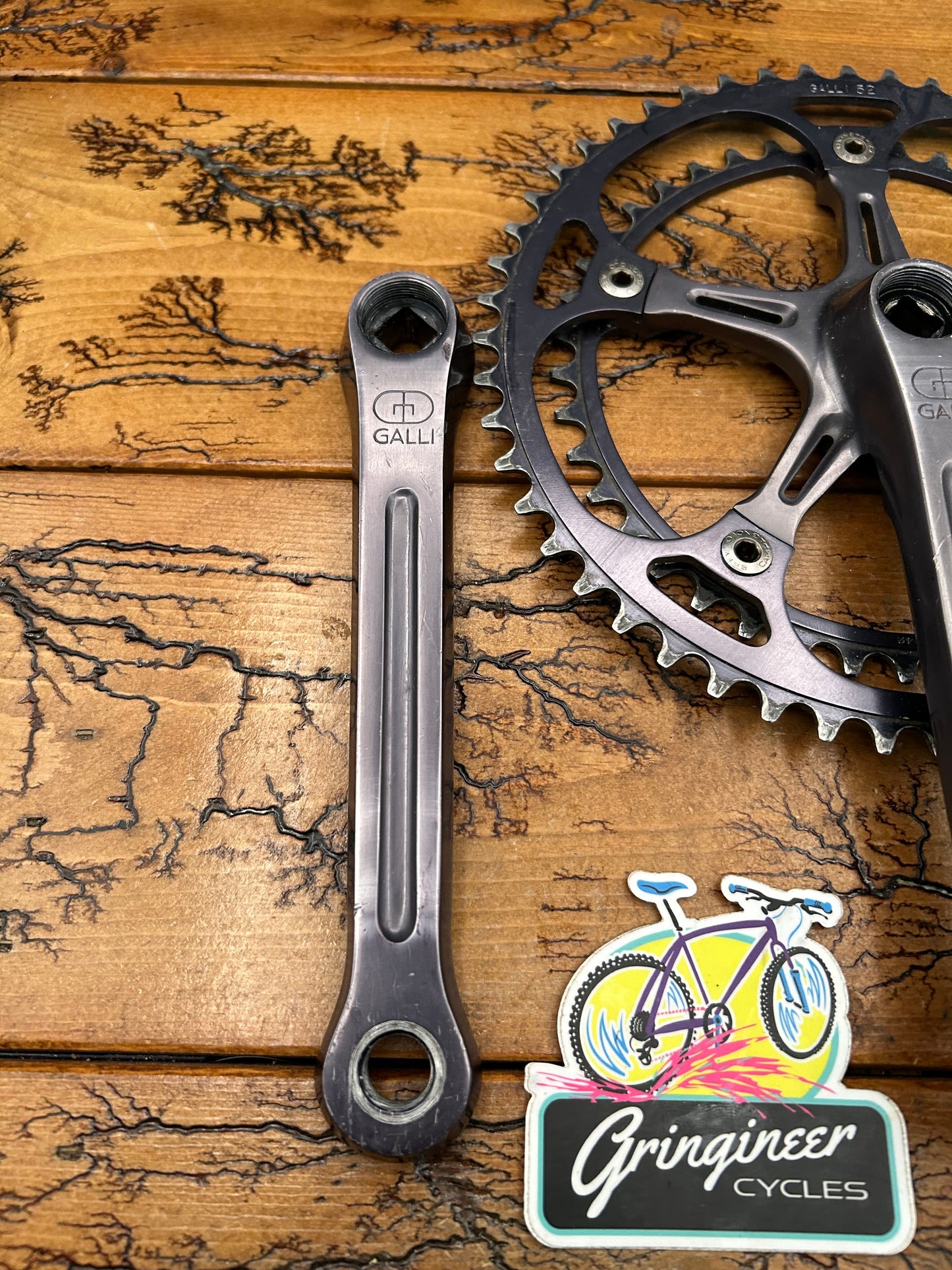 Galli Strada Gray Anodized 52/42 170mm Square Taper Crankset