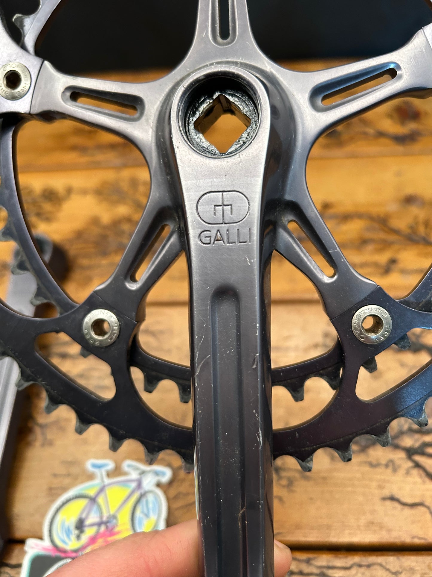 Galli Strada Gray Anodized 52/42 170mm Square Taper Crankset