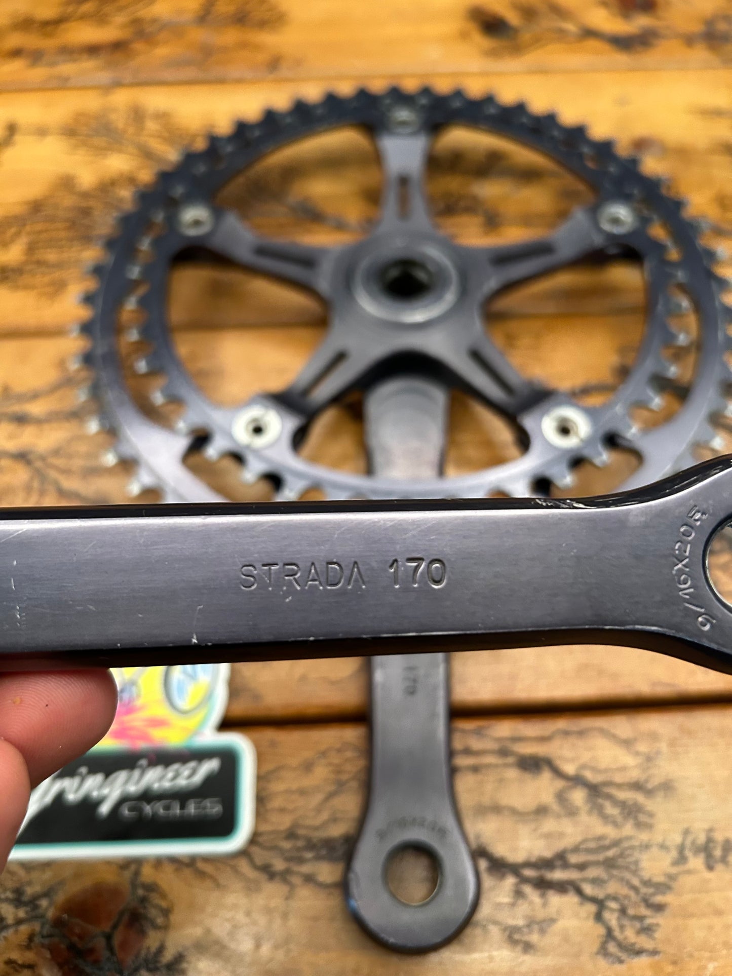 Galli Strada Gray Anodized 52/42 170mm Square Taper Crankset