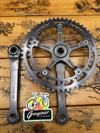 Galli Strada Gray Anodized 52/42 170mm Square Taper Crankset