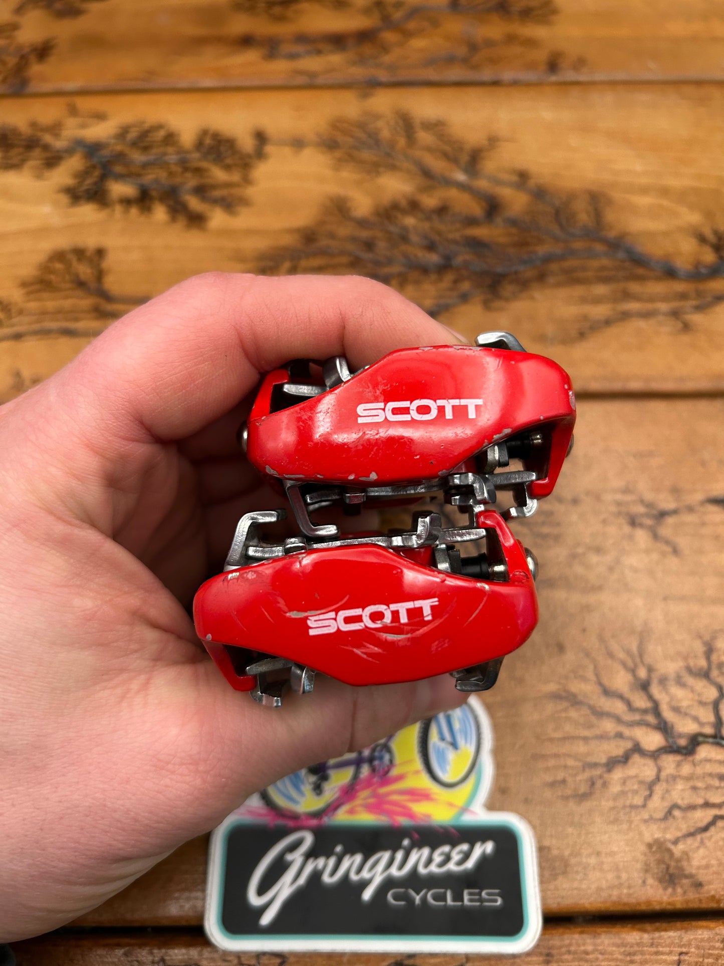 Scott Red SPD Clipless Pedals