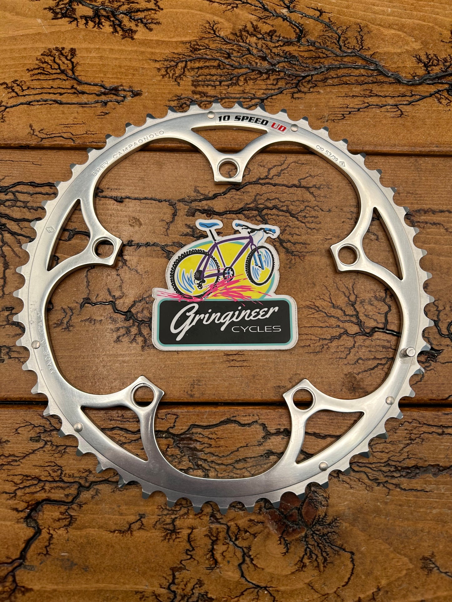 Campagnolo Ultra Drive 53 Tooth 10 Speed 135 BCD Chainring NOS