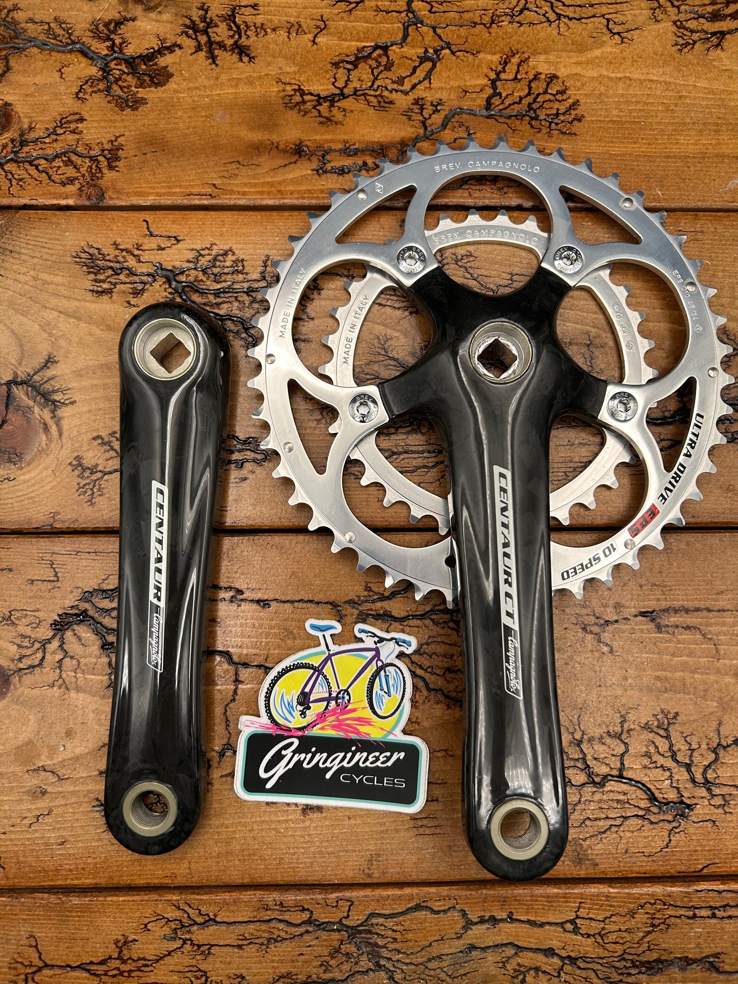 Campagnolo Centaur 48/34 10 Speed Square Taper Carbon Crankset NOS