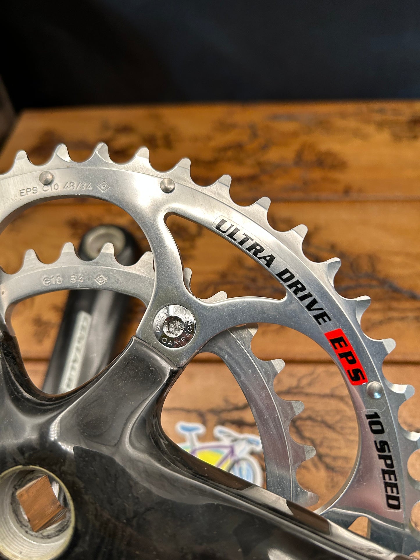 Campagnolo Centaur 48/34 10 Speed Square Taper Carbon Crankset NOS