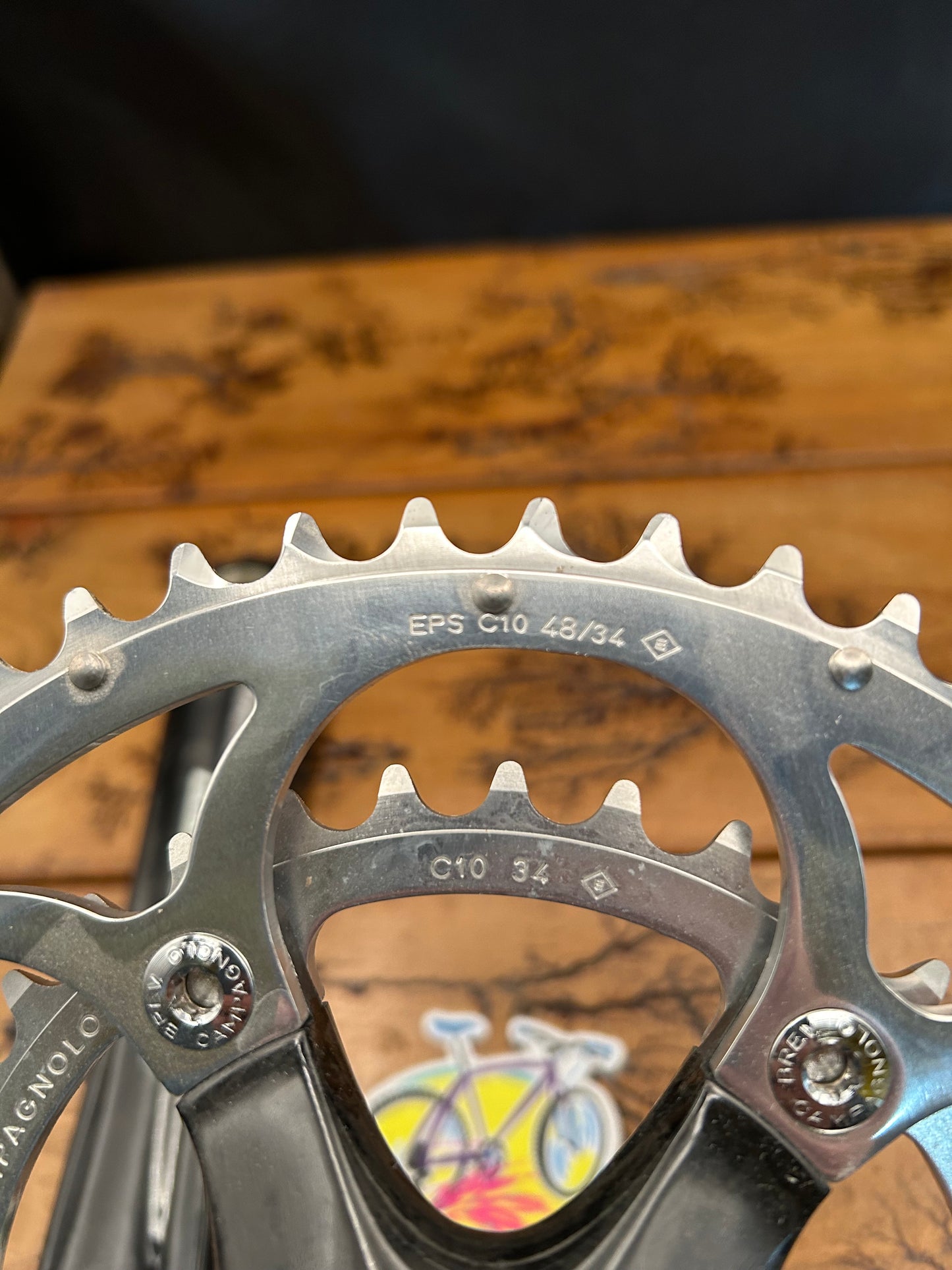 Campagnolo Centaur 48/34 10 Speed Square Taper Carbon Crankset NOS