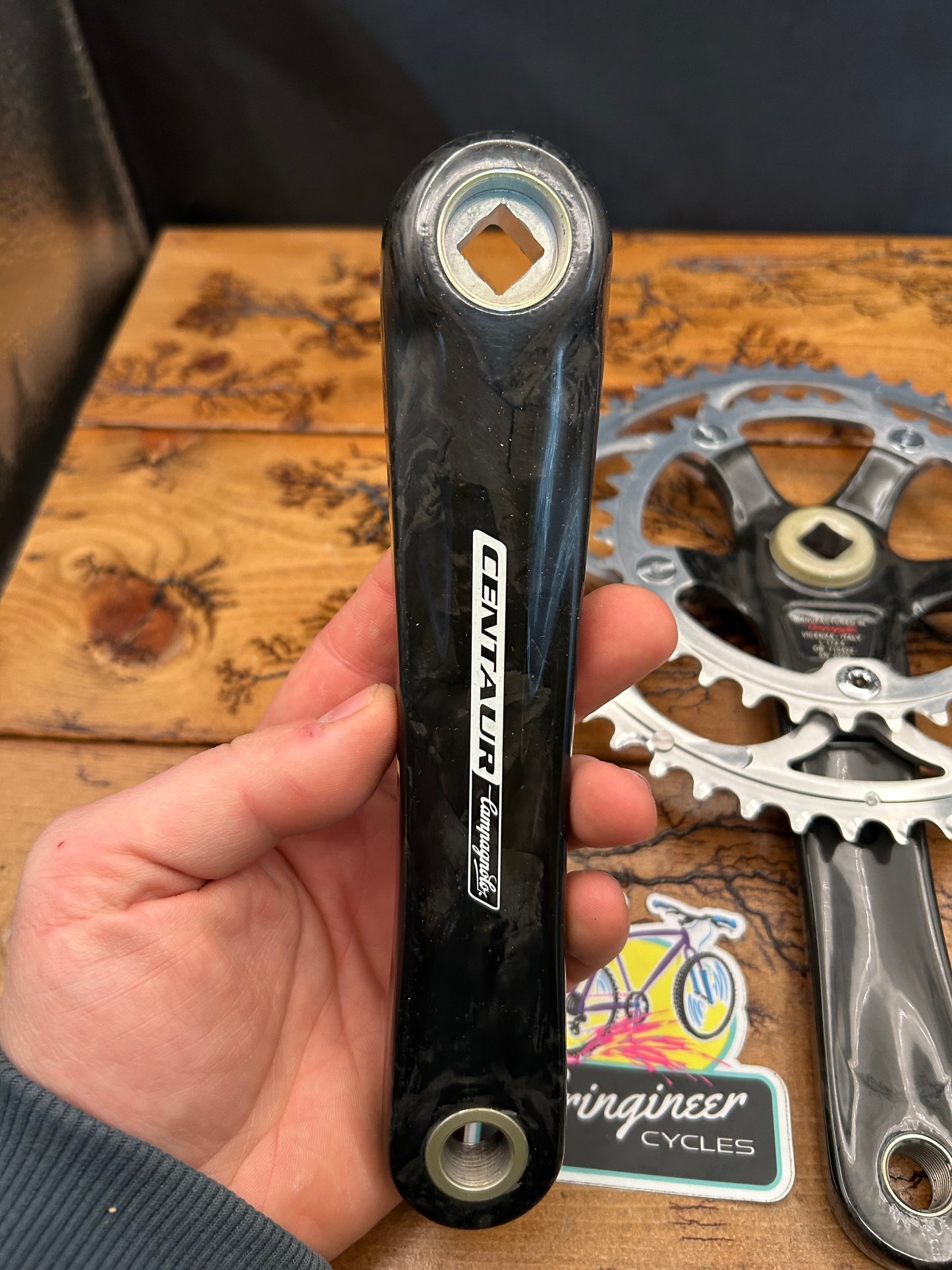 Campagnolo Centaur 48/34 10 Speed Square Taper Carbon Crankset NOS