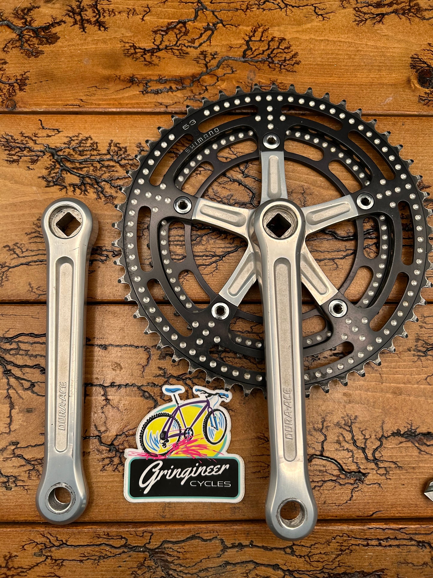 Shimano Dura Ace GA-200 53/48 170mm Crankset With Black Chainrings