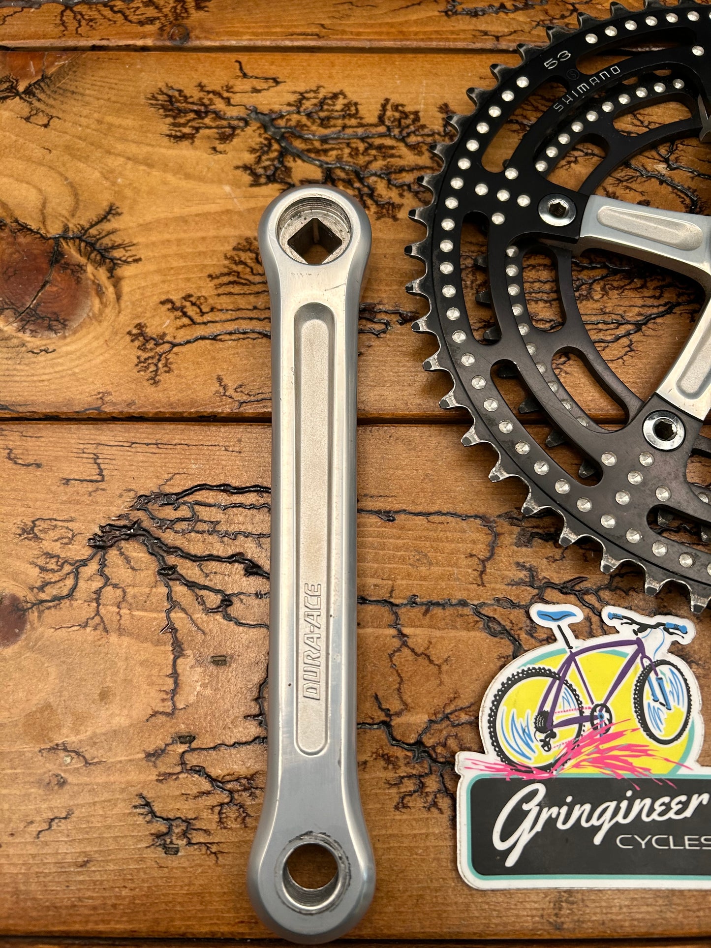 Shimano Dura Ace GA-200 53/48 170mm Crankset With Black Chainrings