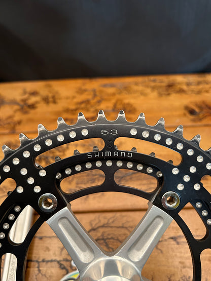 Shimano Dura Ace GA-200 53/48 170mm Crankset With Black Chainrings