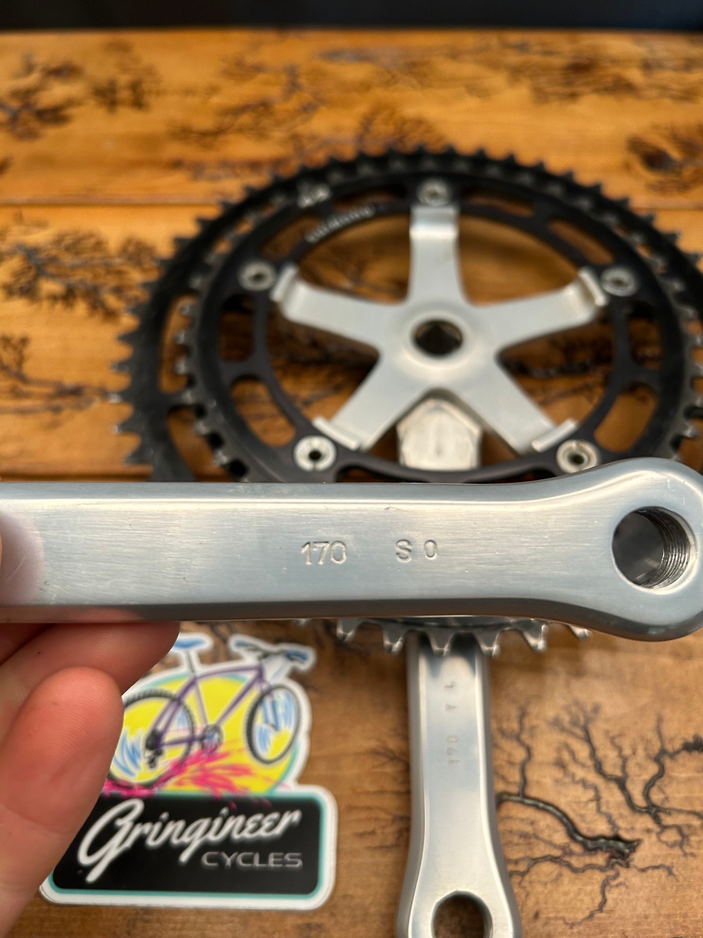 Shimano Dura Ace GA-200 53/48 170mm Crankset With Black Chainrings