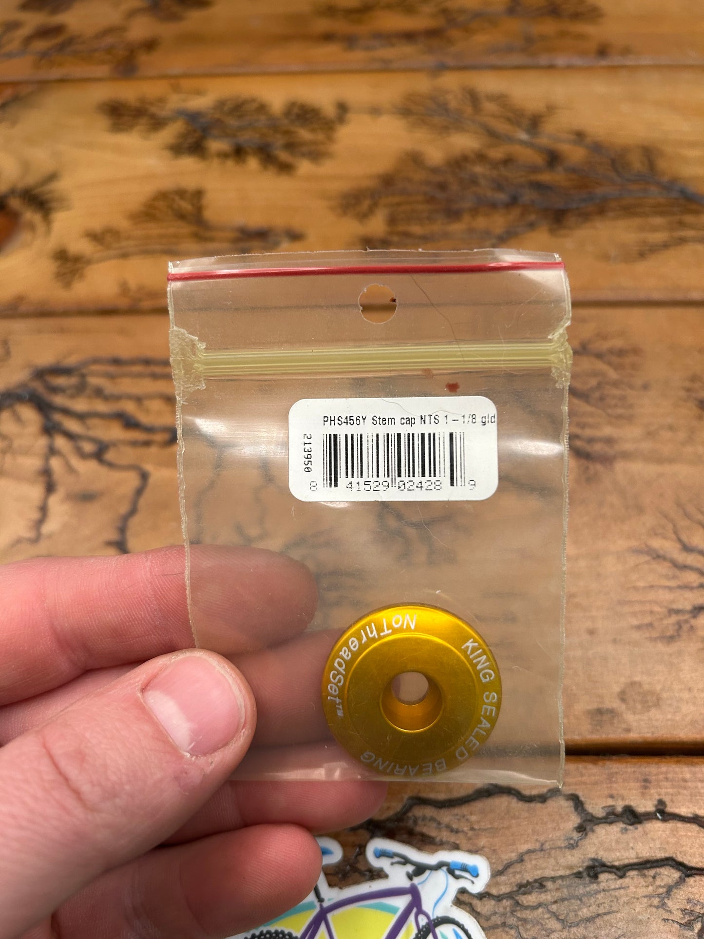 Chris King Gold 1 1/8 Nothreadset Threadless Top Cap NOS