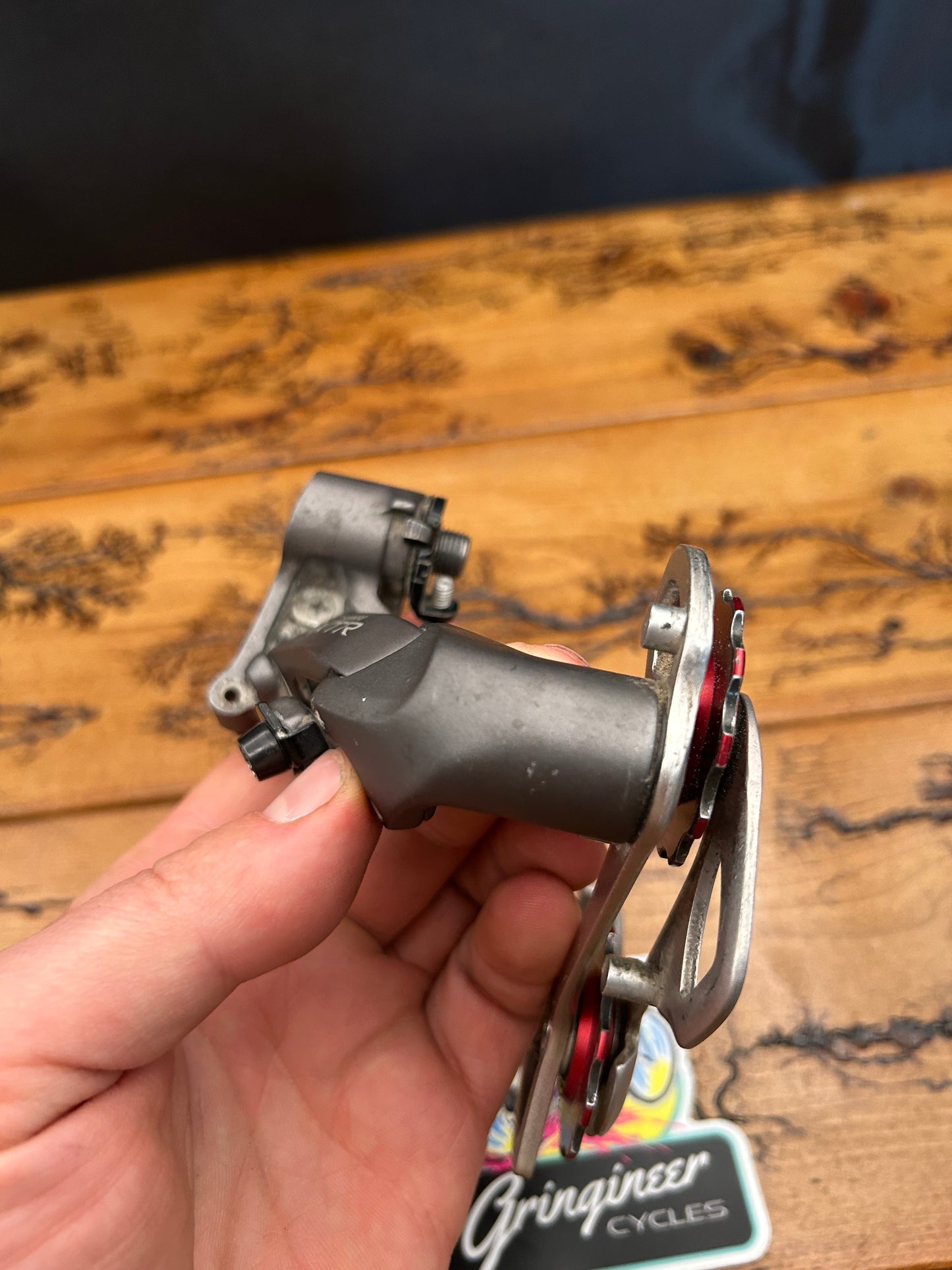 Shimano XTR RD-M951 Short Cage Rapid Rise Rear Derailleur With Red Ano Pulleys