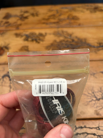 Chris King Red 1 1/8 Threadless Spacer Kit NOS