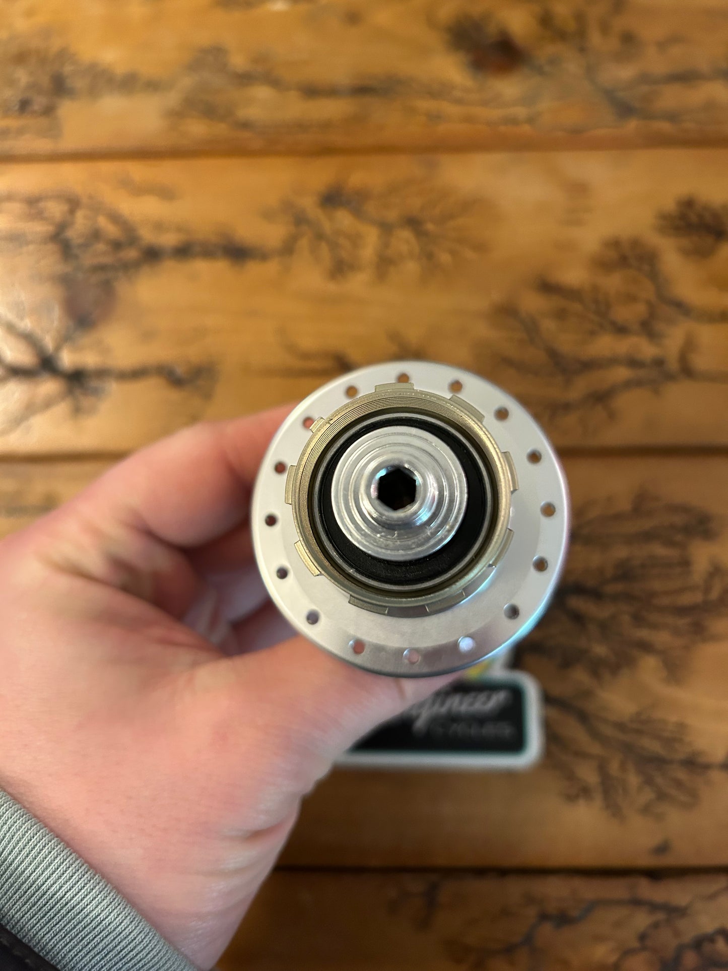 Real Design Silver 32 Hole QR 135mm Rim Brake Rear Hub NOS