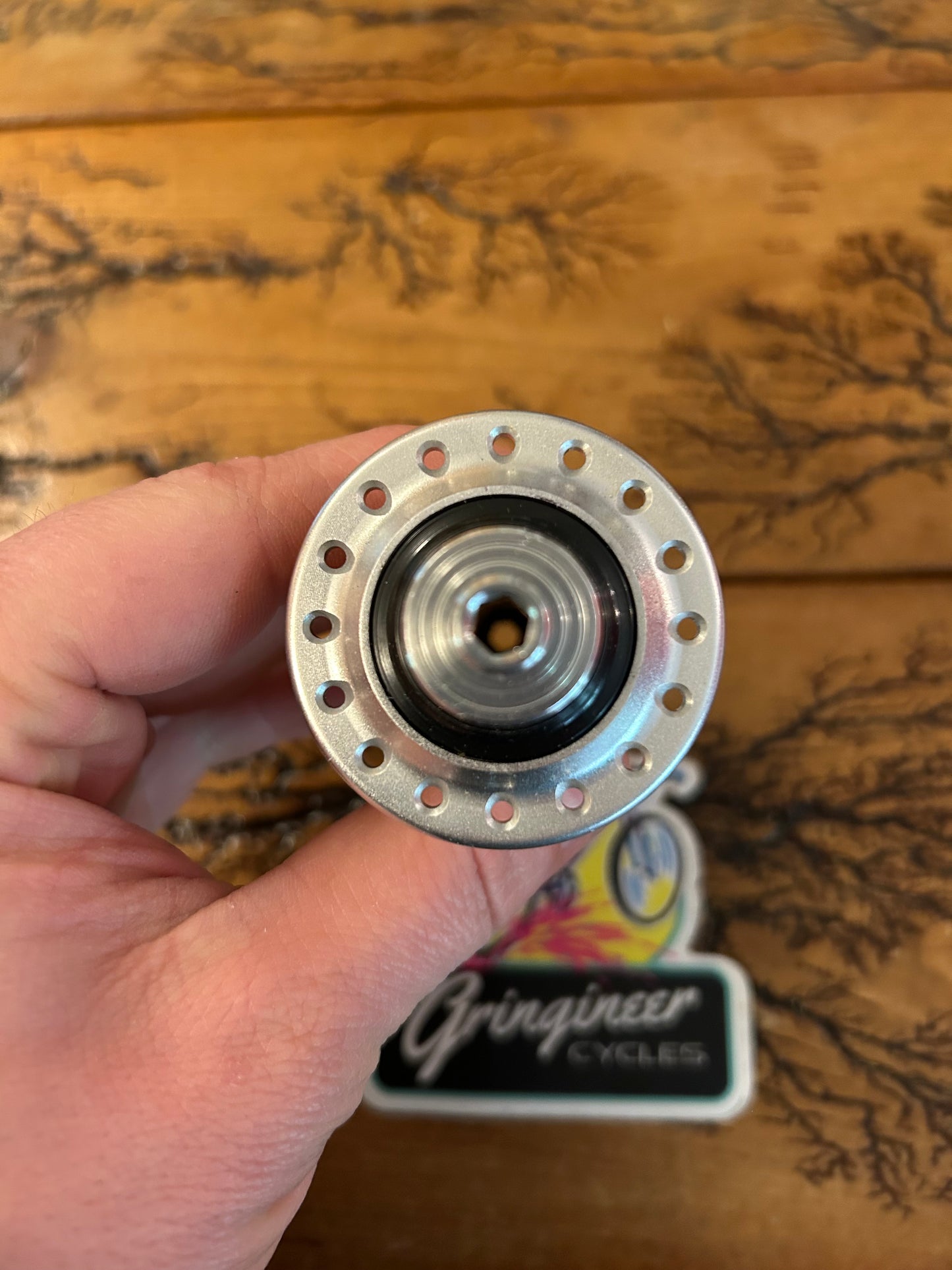 Real Design Silver 32 Hole QR Rim Brake Front Hub NOS