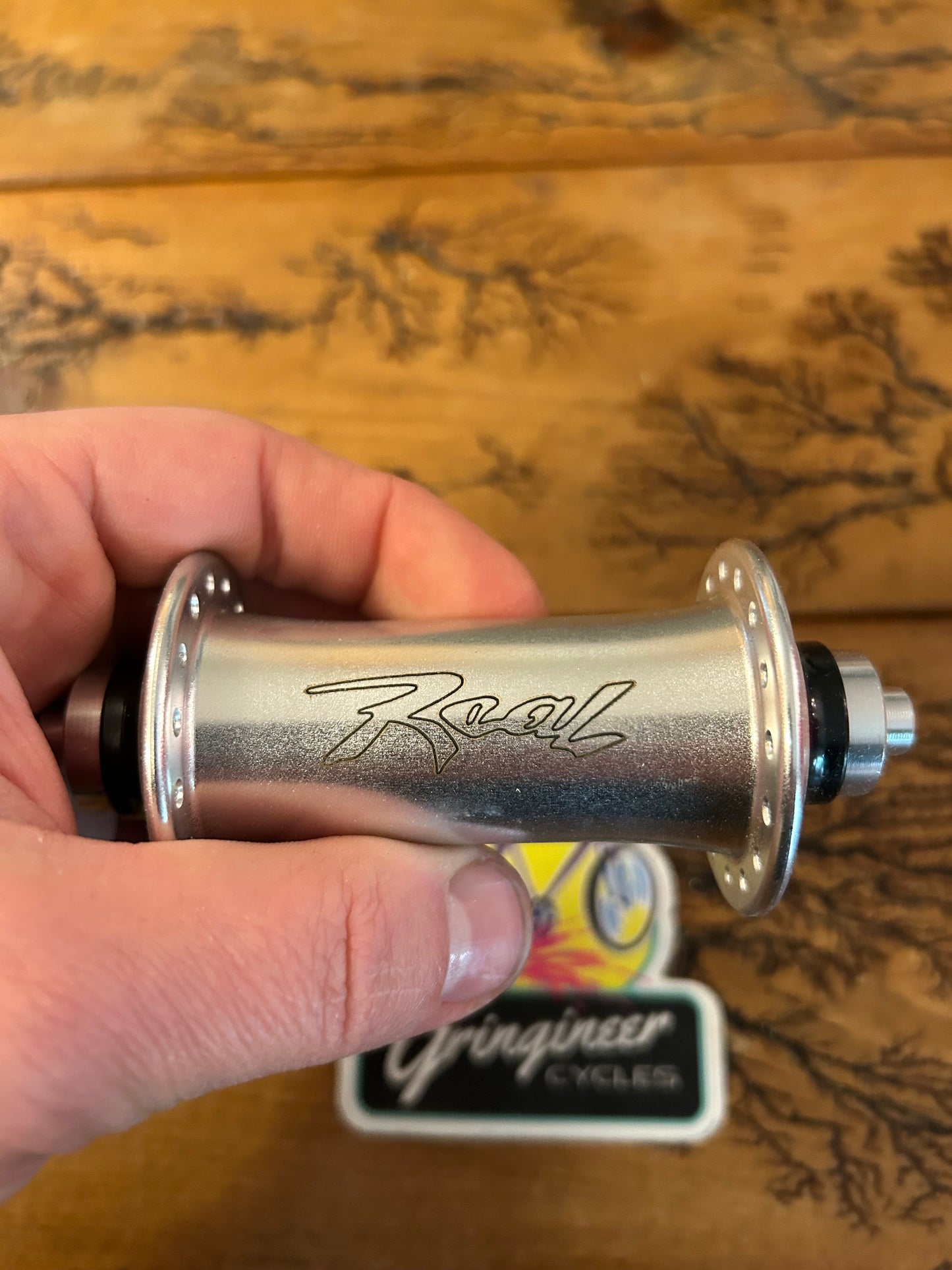 Real Design Silver 32 Hole QR Rim Brake Front Hub NOS