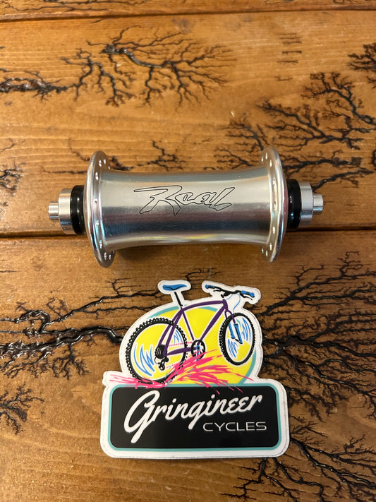 Real Design Silver 28 Hole QR Rim Brake Front Hub NOS