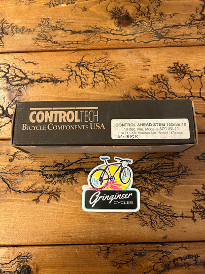 Control Tech 150mm 10 Degree 25.4mm 1 1/8 Inch Threadless Stem NOS