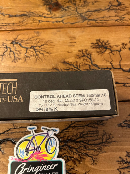 Control Tech 150mm 10 Degree 25.4mm 1 1/8 Inch Threadless Stem NOS