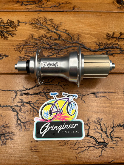 Real Design Silver 36 Hole QR 135mm Rim Brake Rear Hub NOS
