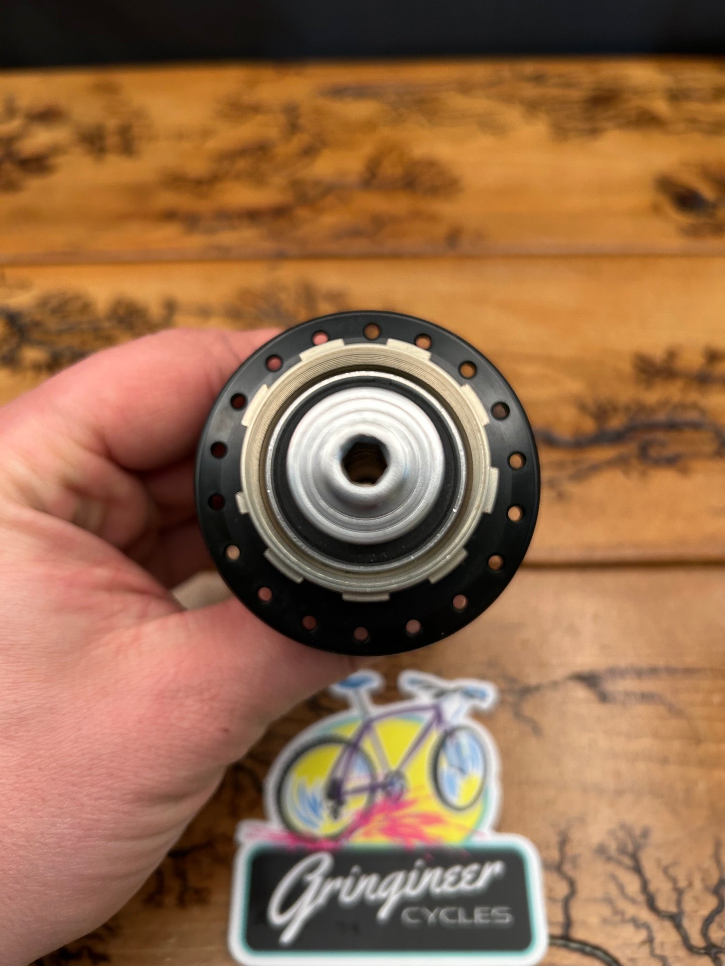 Real Design Black 36 Hole QR 135mm Rim Brake Rear Hub NOS