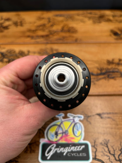 Real Design Black 36 Hole QR 135mm Rim Brake Rear Hub NOS