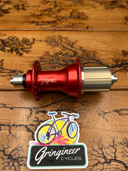 Real Design Red 36 Hole QR 135mm Rim Brake Rear Hub NOS