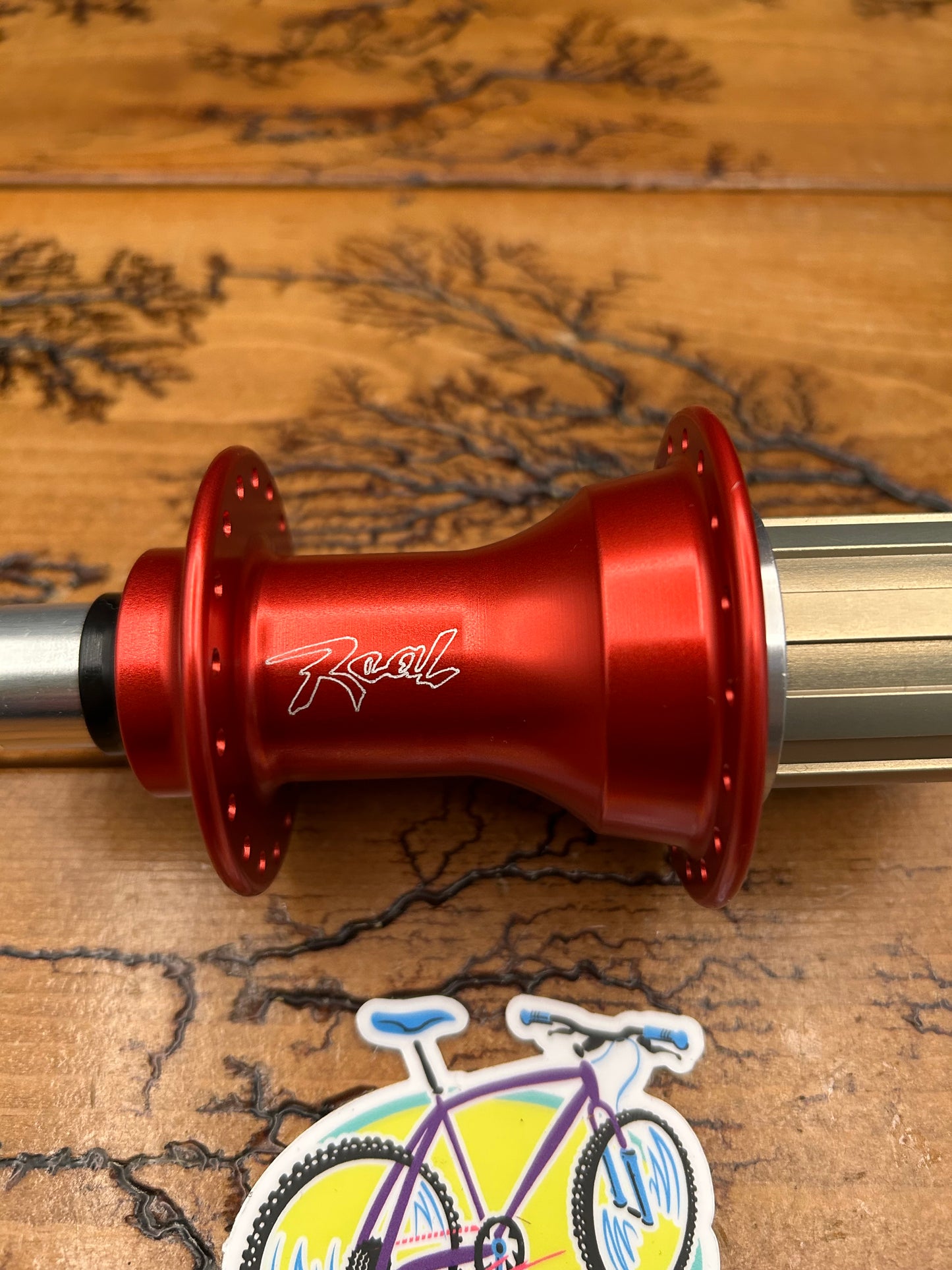 Real Design Red 36 Hole QR 135mm Rim Brake Rear Hub NOS