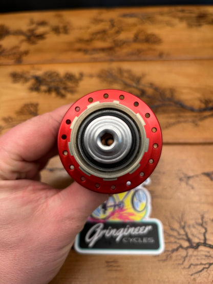 Real Design Red 36 Hole QR 135mm Rim Brake Rear Hub NOS