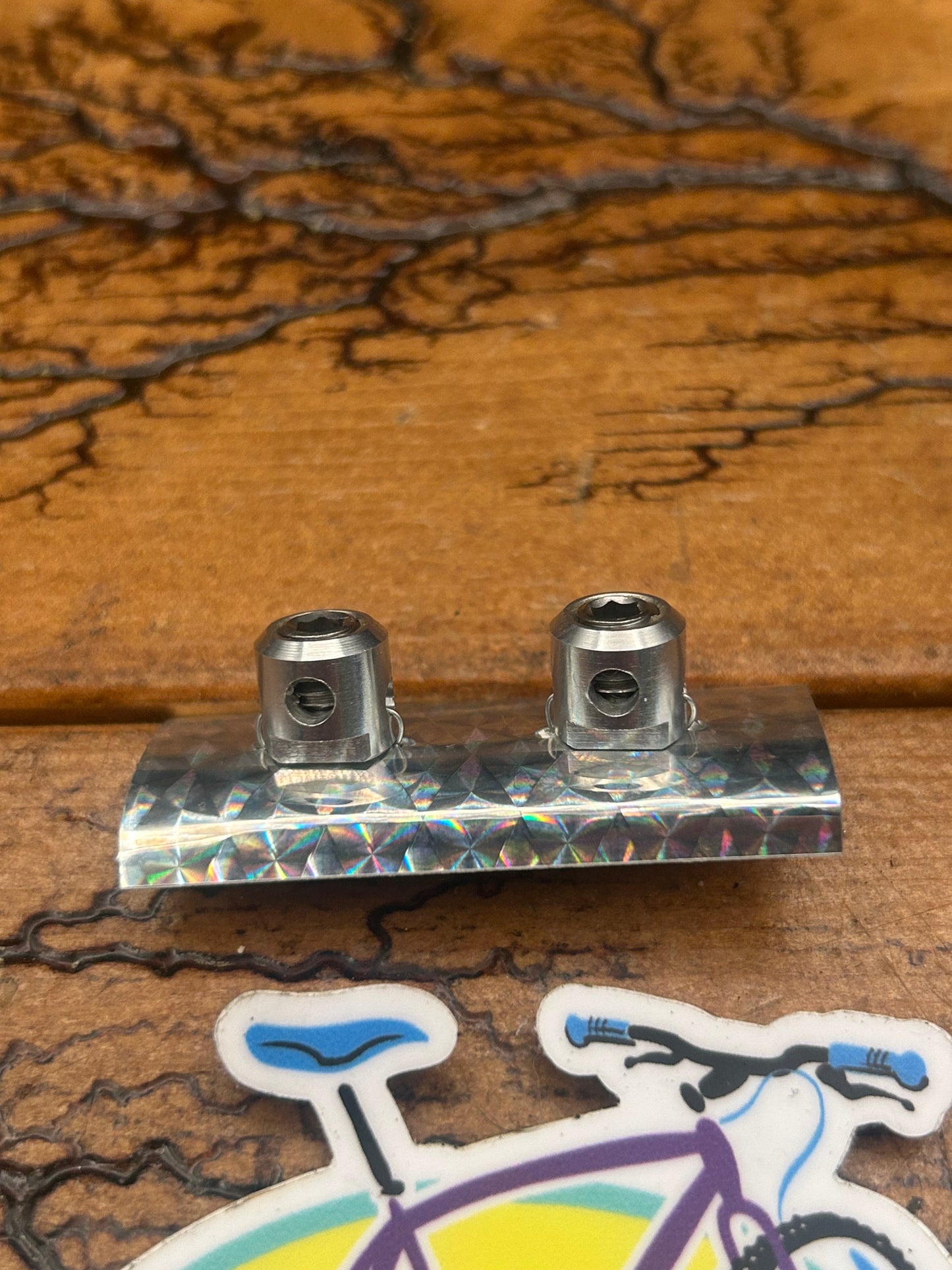 Ring Racing Components Silver Anodized Brake Button Straddle Cable Hangers NOS