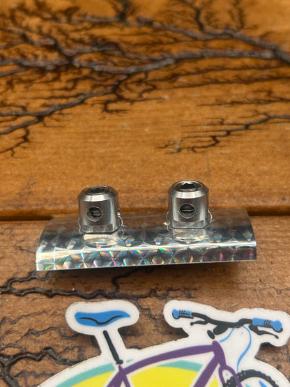 Ring Racing Components Silver Anodized Brake Button Straddle Cable Hangers NOS