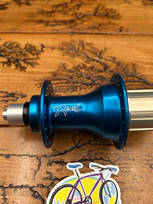 Real Design Blue 36 Hole QR 135mm Rim Brake Rear Hub NOS