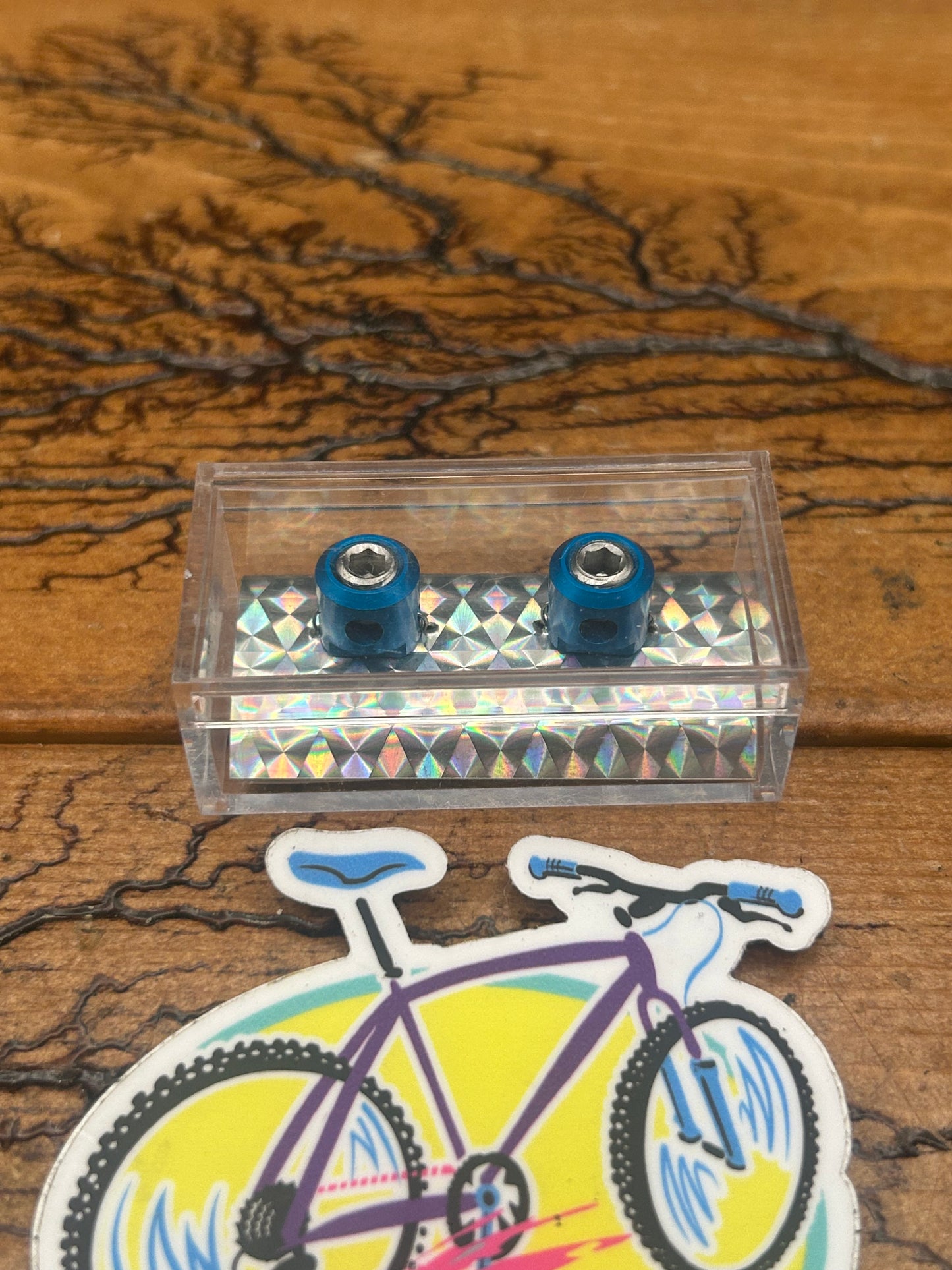 Ring Racing Components Blue Anodized Brake Button Straddle Cable Hangers NOS