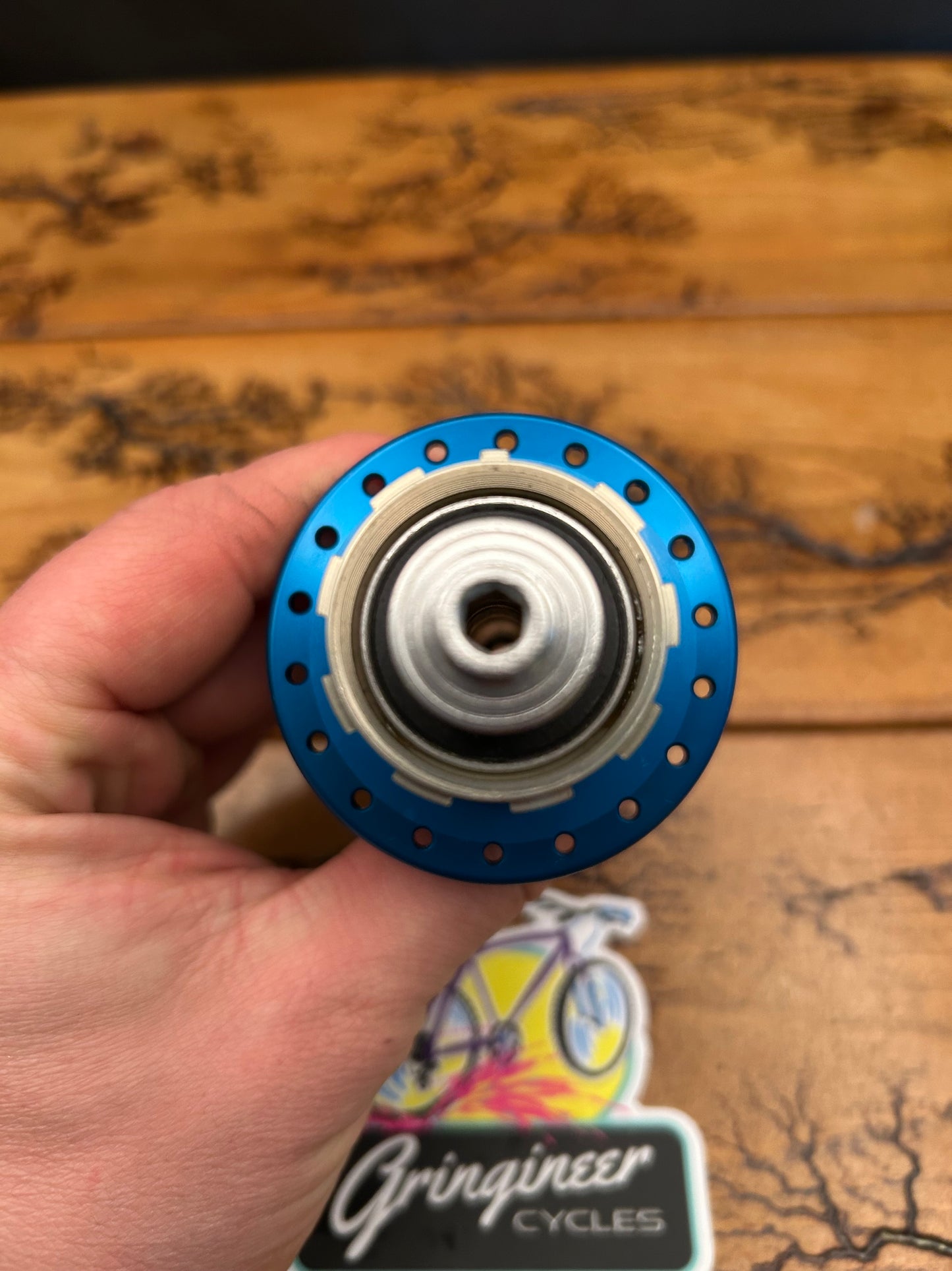 Real Design Blue 36 Hole QR 135mm Rim Brake Rear Hub NOS