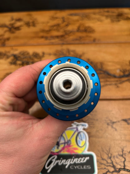 Real Design Blue 36 Hole QR 135mm Rim Brake Rear Hub NOS