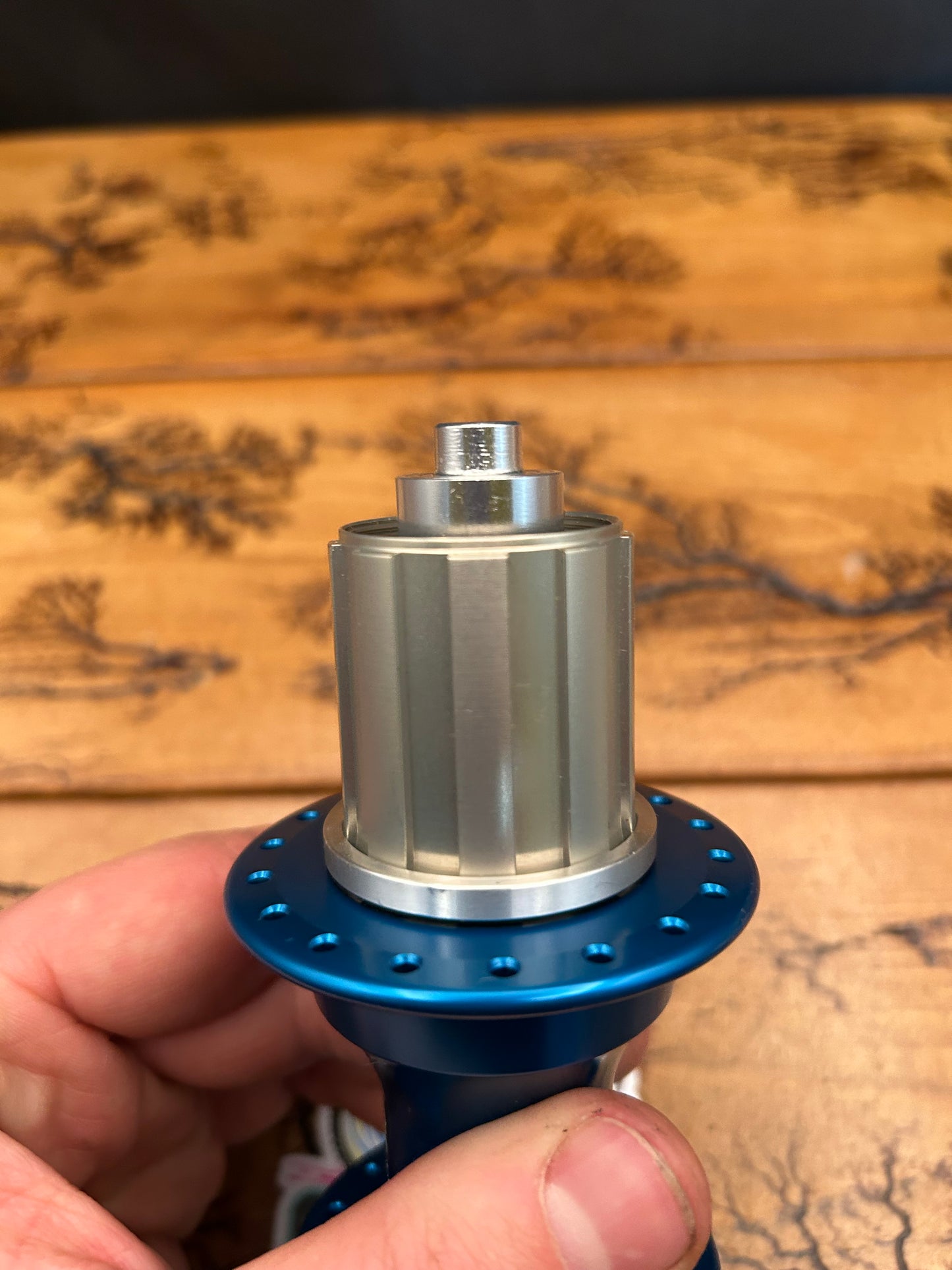 Real Design Blue 36 Hole QR 135mm Rim Brake Rear Hub NOS