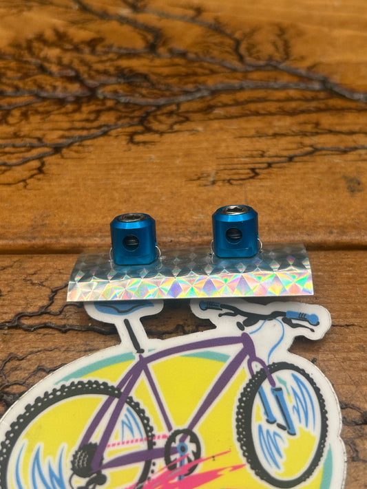 Ring Racing Components Blue Anodized Brake Button Straddle Cable Hangers NOS