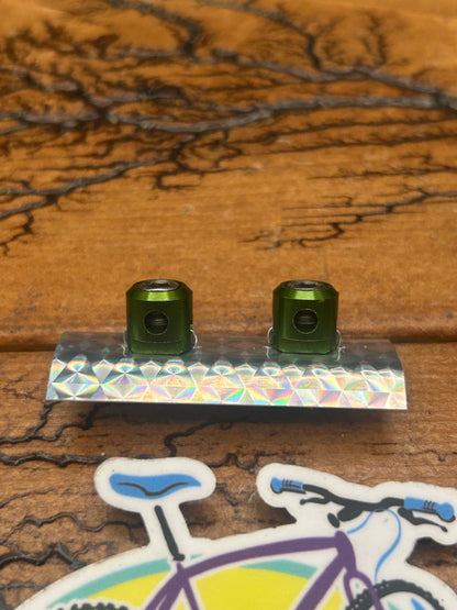 Ring Racing Components Green Anodized Brake Button Straddle Cable Hangers NOS