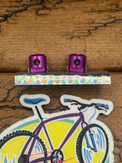 Ring Racing Components Purple Anodized Brake Button Straddle Cable Hangers NOS