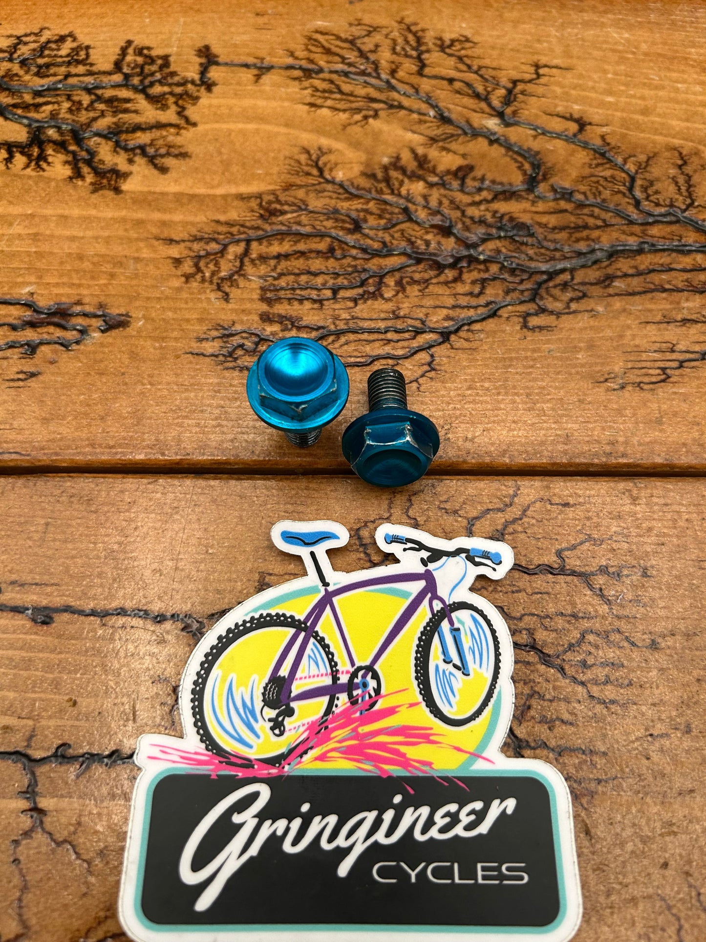 Turquoise Aluminum Crank Bolts