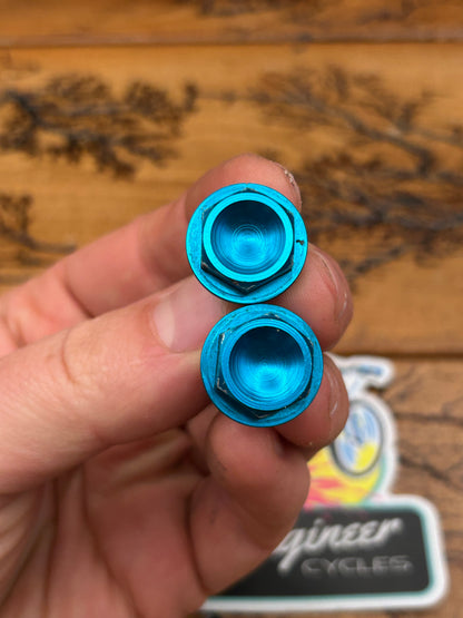Turquoise Aluminum Crank Bolts