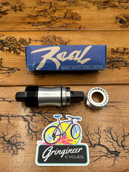 Real Design 68/73mm x 107mm Square Taper Bottom Bracket NOS